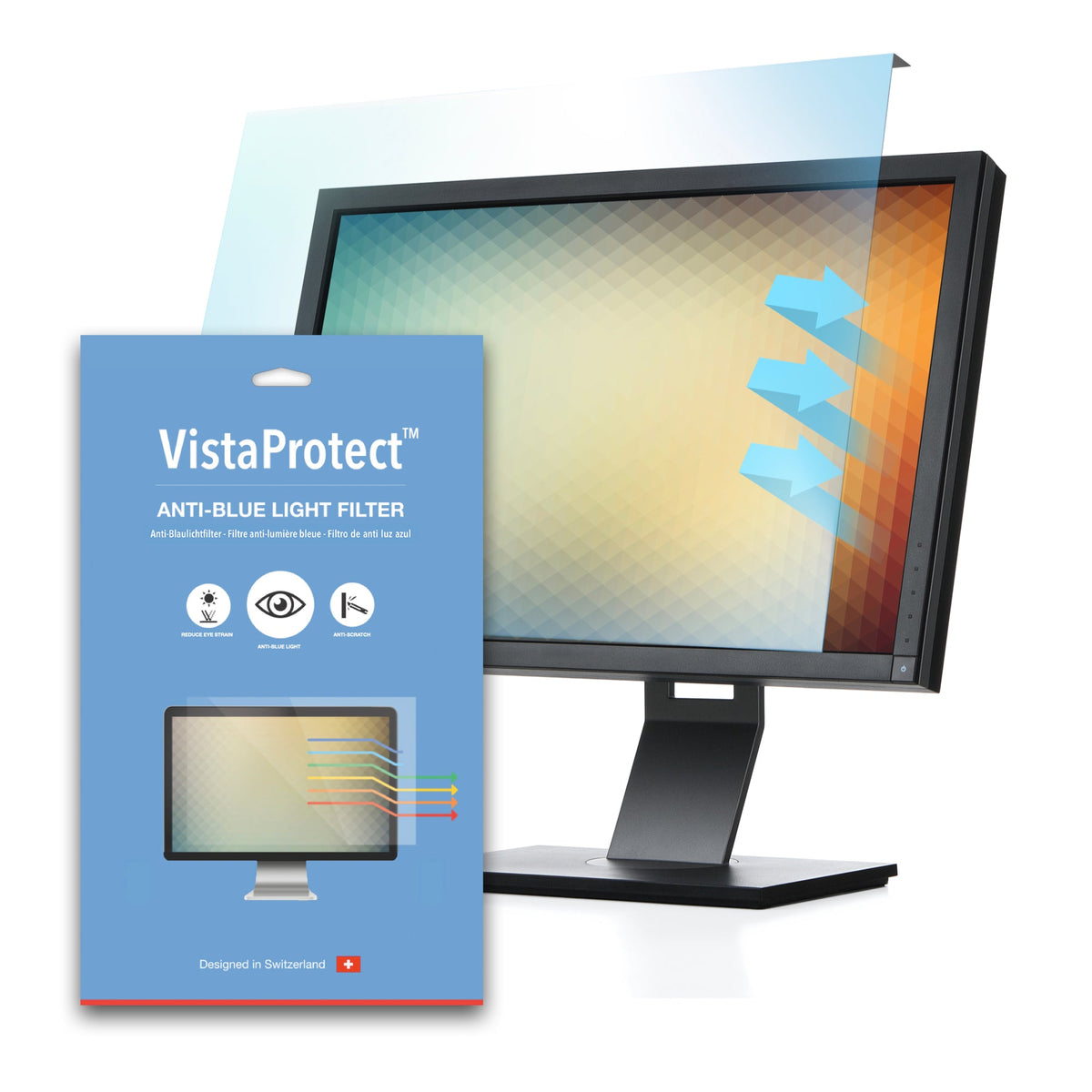 Filtre anti-lumière bleue pour moniteurs – VistaProtect
