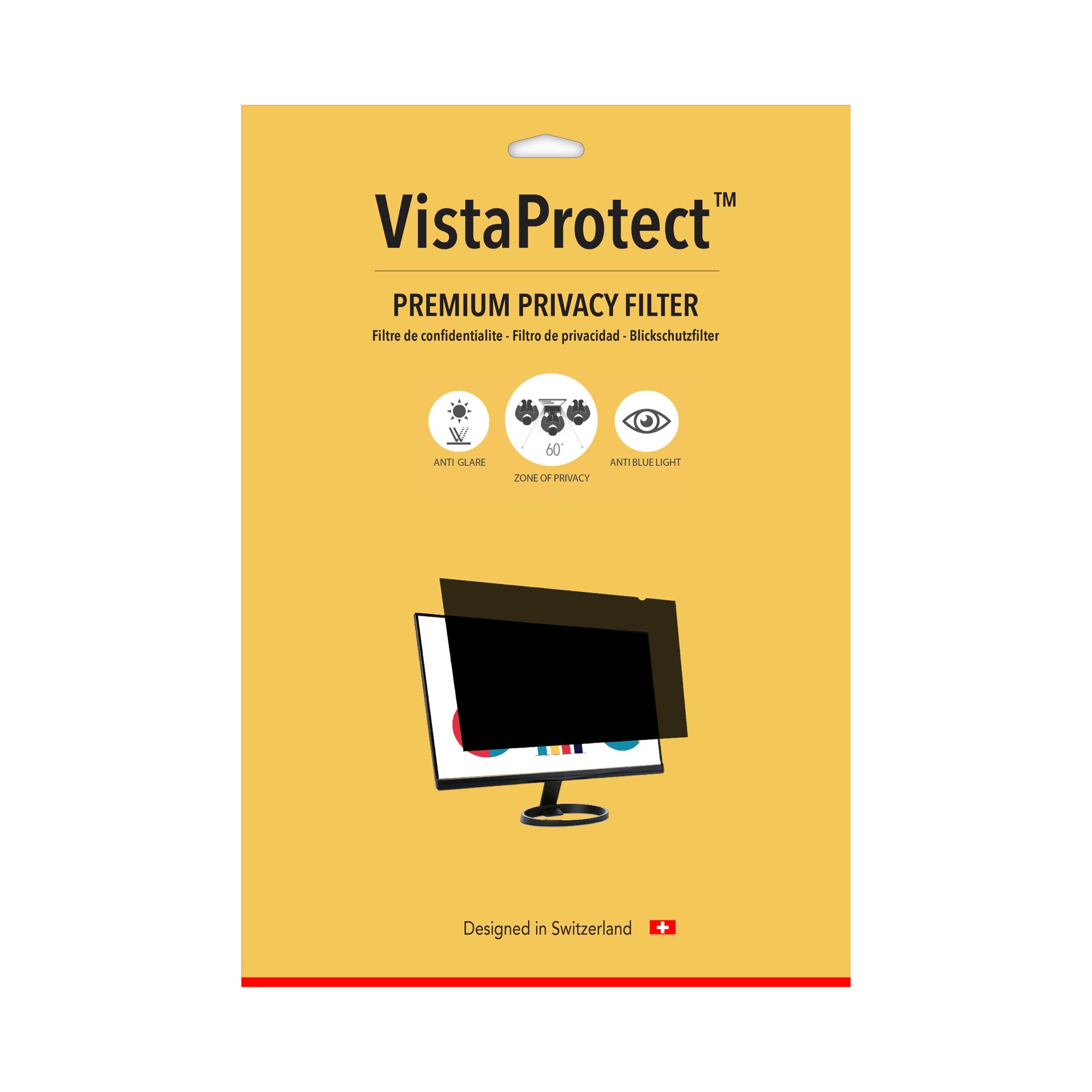 Filtro per la privacy del monitor da 32 - Film protettivo per la riduzione  della luce blu - Pellicola antiriflesso proteggi schermo - 16:9 Widescreen